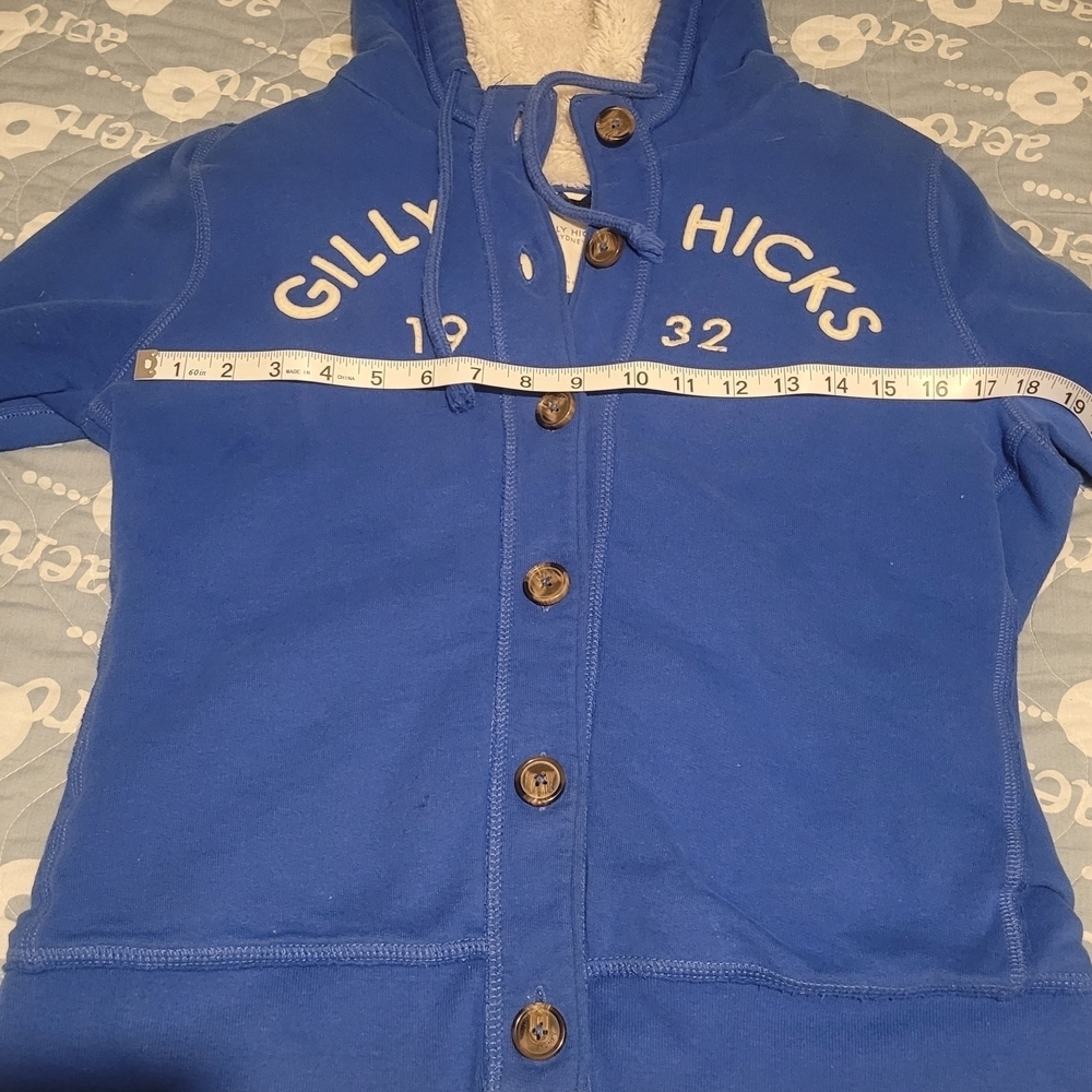 Gilly Hicks Royal Blue Button-Up Sweatshirt - Picture 4 of 9